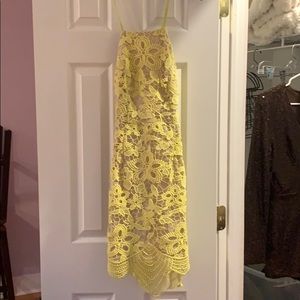 Lime green/ yellow dress